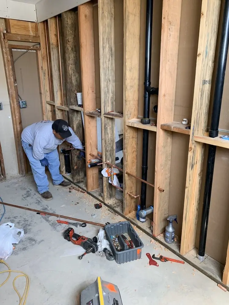 Commercial rough-in plumbing for Water Heater Replacement in Long HIll Estates